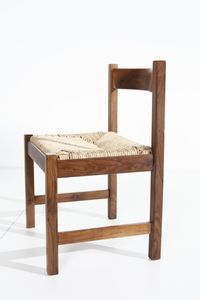 MICHELUCCI GIOVANNI (1891 - 1990) : Tavolo, panca e quattro sedie della serie Torbecchia per Poltronova  - Asta Asta 364 | DESIGN E ARTI DECORATIVE DEL NOVECENTO - DESIGN (Online) Online - Associazione Nazionale - Case d'Asta italiane