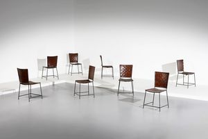 RIETI FABIO (n. 1925) - attribuito. Otto sedie