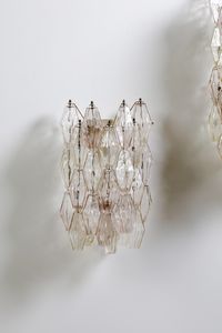 SCARPA CARLO (1906 - 1978) : Coppia di applique Poliedri per Venini  - Asta Asta 364 | DESIGN E ARTI DECORATIVE DEL NOVECENTO - DESIGN (Online) Online - Associazione Nazionale - Case d'Asta italiane