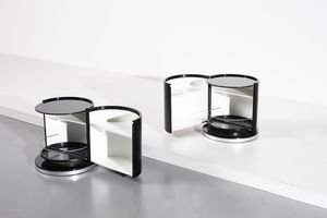 RIZZO WILLY (1928 - 2013) : Coppia di comodini Ghost per Mario Sabot  - Asta Asta 364 | DESIGN E ARTI DECORATIVE DEL NOVECENTO - DESIGN (Online) Online - Associazione Nazionale - Case d'Asta italiane