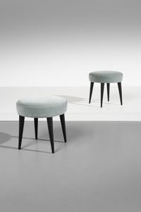 PONTI GIO (1891 - 1979) - nello stile di. Coppia di sgabelli