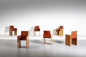 SCARPA AFRA (1937 -2011) & TOBIA (n. 1935) - Sei sedie Torcello per Stildomus