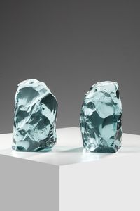 FONTANA ARTE : Coppia di fermalibri  - Asta Asta 364 | DESIGN E ARTI DECORATIVE DEL NOVECENTO - DESIGN (Online) Online - Associazione Nazionale - Case d'Asta italiane