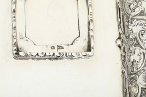 Calamaio in argento fuso, sbalzato, traforato e cesellato, argentiere Walker & Hall, citt di Sheffield, 1900  - Asta Argenti da Collezione - Associazione Nazionale - Case d'Asta italiane