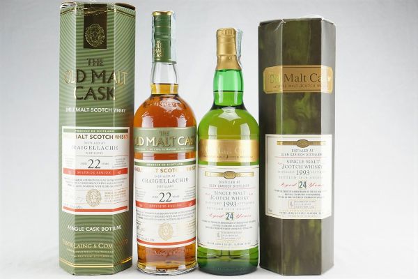 Selezione Hunter Laing&rsquo;s The Old Malt Cask Series  - Asta Summer Spirits | Rhum, Whisky e Distillati da Collezione - Associazione Nazionale - Case d'Asta italiane
