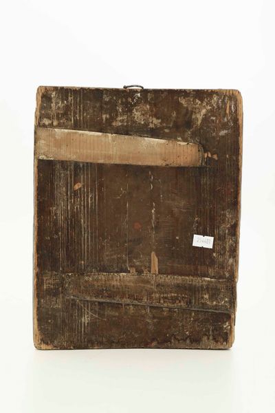 San Michele Arcangelo cavaliere dellapocalisse. Icona su tavola. Scuola russa del XIX secolo  - Asta Argenti antichi  - Associazione Nazionale - Case d'Asta italiane