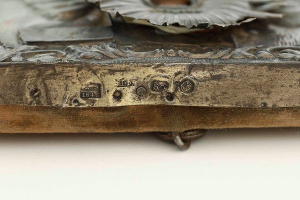 SantOrsola (?). Icona ad olio su tavola. Riza in argento sbalzato. San Pietroburgo 1846, assaggiatore D. Tuerskoy, argentiere non identificato  - Asta Argenti antichi  - Associazione Nazionale - Case d'Asta italiane