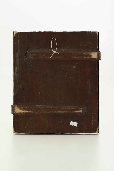 San Nicola. Icola ad olio su tavola. Riza in rame sbalzato, cesellato e argentato. Scuola russa del XIX secolo  - Asta Argenti antichi  - Associazione Nazionale - Case d'Asta italiane