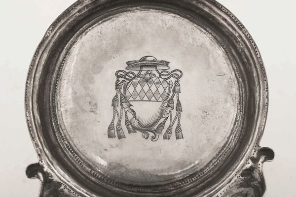 Palmatoria. Argento fuso, sbalzato e cesellato. Toscana seconda met del XVIII secolo  - Asta Argenti antichi  - Associazione Nazionale - Case d'Asta italiane