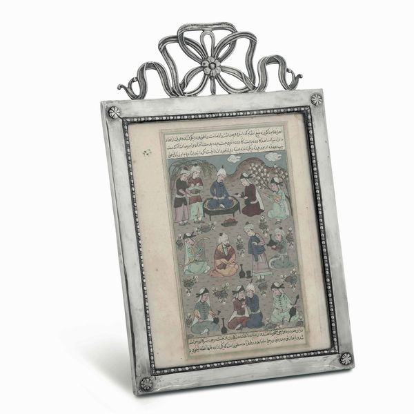 Cornice. Argento fuso, sbalzato e cesellato. Roma 1815-1872. Maestro argentiere Angelo Giannotti (1824-1865)  - Asta Argenti antichi  - Associazione Nazionale - Case d'Asta italiane