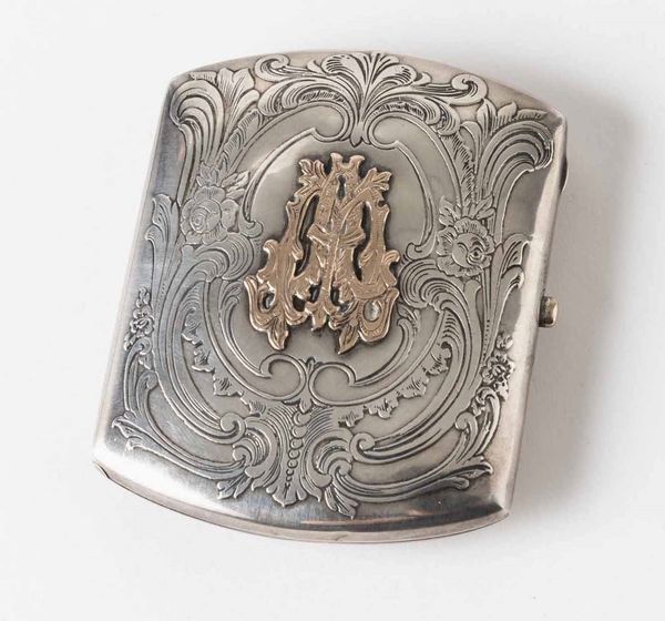 Portasigarette. Argento e oro basso titolo con monogramma. Gorham, USA, XX secolo  - Asta Argenti antichi  - Associazione Nazionale - Case d'Asta italiane
