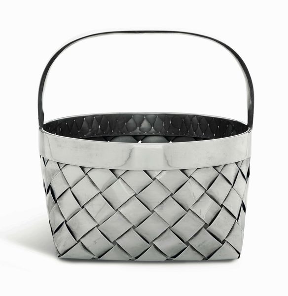 Cestino in argento sterling. Argenteria italiana del XX secolo. Maison Bulgari  - Asta Argenti antichi  - Associazione Nazionale - Case d'Asta italiane