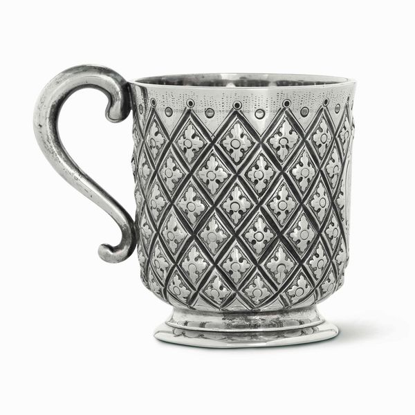 Boccale. Argento fuso, sbalzato e cesellato. Londra 1866, argentiere E.I.B (non identificato)  - Asta Argenti antichi  - Associazione Nazionale - Case d'Asta italiane