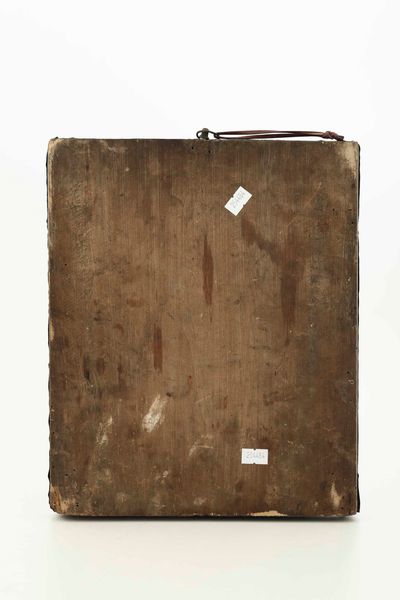 San Giovanni Battista. Icona ad olio su tavola. Cornice ad applicazioni in rame sbalzato e argentato. Arte russa del XIX secolo  - Asta Argenti del XX secolo - Associazione Nazionale - Case d'Asta italiane