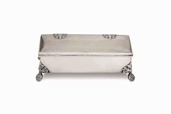 Calamaio. Argento fuso, sagomato e inciso. Marchio della citt� di Londra per l�anno 1906 e dell�argentiere (non identificato)  - Asta Argenti del XX secolo - Associazione Nazionale - Case d'Asta italiane