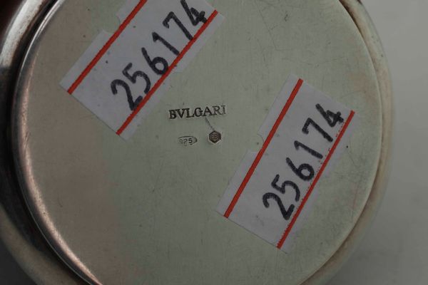 Albero stilizzato. Argento sterling e marmo (granito rosso?). Maison Bulgari, Italia XX secolo  - Asta Argenti del XX secolo - Associazione Nazionale - Case d'Asta italiane