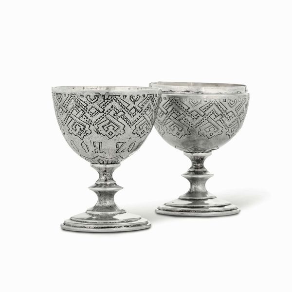 Portauovo. Argento fuso, sbalzato e cesellato. Russia (Mosca?) XIX-XX secolo  - Asta Argenti del XX secolo - Associazione Nazionale - Case d'Asta italiane