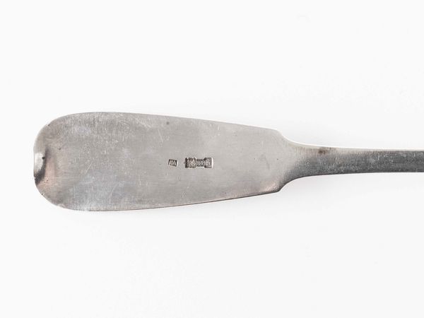 Mestolo. Argento fuso e sbalzato. Russia fine XIX secolo, marchio della citt� di Mosca per l�anno 1891  - Asta Argenti del XX secolo - Associazione Nazionale - Case d'Asta italiane