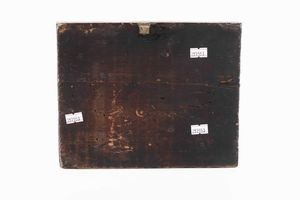 Compianto sul Cristo defunto. Icona su tavola. Arte Veneto-Cretese del XVII-XVIII secolo  - Asta Argenti del XX secolo - Associazione Nazionale - Case d'Asta italiane