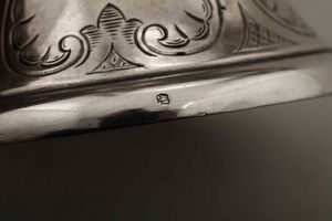 Calamaio in argento fuso e cesellato. Stato Sabaudo seconda met� del XIX secolo  - Asta Argenti del XX secolo - Associazione Nazionale - Case d'Asta italiane