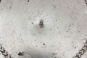 Sei sottobicchieri e un sottobottiglia. Argento sbalzato, traforato e cesellato. Novara primo quarto del XIX secolo. Argentiere Pasquale Scavini  - Asta Argenti del XX secolo - Associazione Nazionale - Case d'Asta italiane