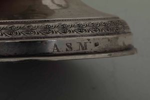 Quattro candelieri. Argento fuso e sagomato. Italia XIX-XX secolo  - Asta Argenti del XX secolo - Associazione Nazionale - Case d'Asta italiane