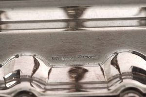 Calamaio. Argento fuso e sagomato. Argenteria artistica veneta del XX secolo. Argentiere Rino Greggio, Padova  - Asta Argenti del XX secolo - Associazione Nazionale - Case d'Asta italiane