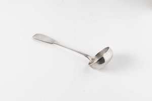 Mestolo. Argento fuso e sbalzato. Russia fine XIX secolo, marchio della citt� di Mosca per l�anno 1891  - Asta Argenti del XX secolo - Associazione Nazionale - Case d'Asta italiane