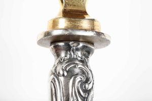 Servizio posate dadolce. Argento e metallo. Russia XX secolo<BR><BR>  - Asta Argenti del XX secolo - Associazione Nazionale - Case d'Asta italiane