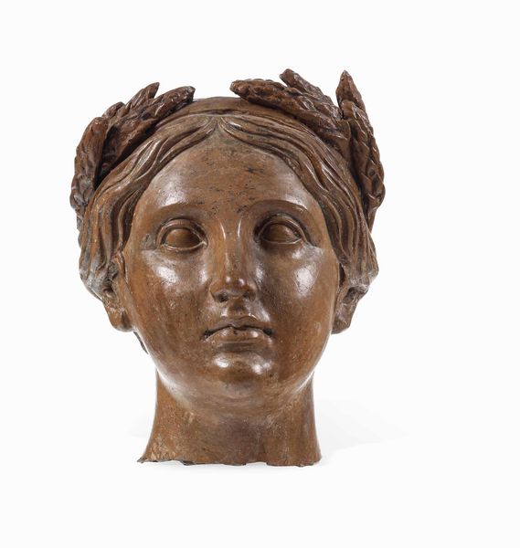 Testa di Cerere in terracotta. XIX-XX secolo  - Asta Dimore italiane  - Associazione Nazionale - Case d'Asta italiane