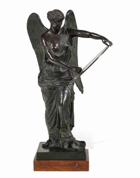 Vittoria Alata. Bronzo fuso e patinato. Fonditore del XX secolo  - Asta Dimore italiane  - Associazione Nazionale - Case d'Asta italiane