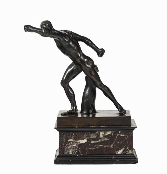 Gladiatore borghese. Bronzo fuso e patinato. Fonditore del XIX-XX secolo  - Asta Dimore italiane  - Associazione Nazionale - Case d'Asta italiane
