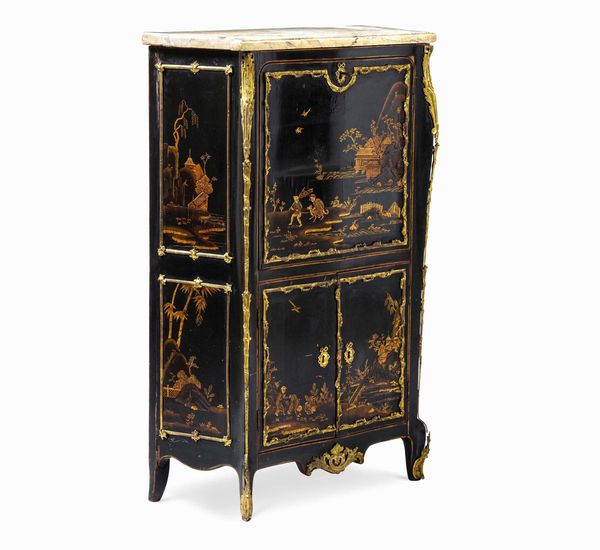 Secrtaire in legno laccato a chinoiserie. Francia, seconda met XVIII secolo  - Asta Dimore italiane  - Associazione Nazionale - Case d'Asta italiane