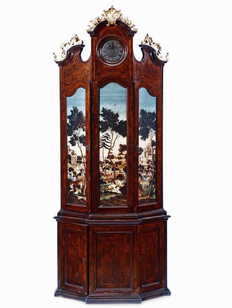 Importante e raro orologio a trumeau, Verona XVIII secolo  - Asta Dimore italiane  - Associazione Nazionale - Case d'Asta italiane