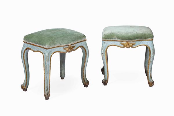 Coppia di panchetti, XIX secolo  - Asta Dimore italiane  - Associazione Nazionale - Case d'Asta italiane