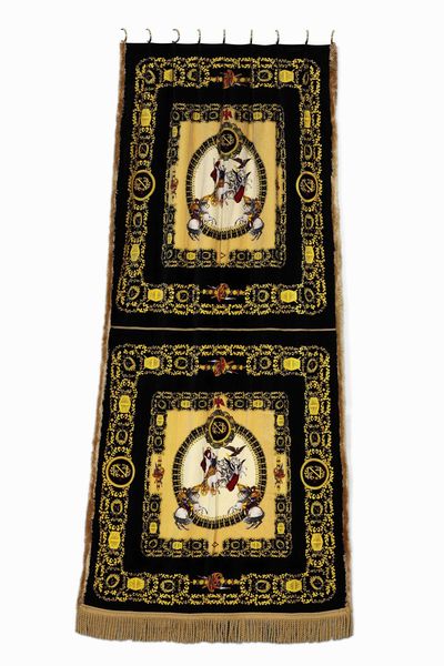 Lotto di tre tende con tessuto Versace  - Asta Dimore italiane  - Associazione Nazionale - Case d'Asta italiane