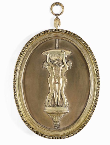 Coppia di placche in bronzo dorato. Francia, 1800 ca.  - Asta Dimore italiane  - Associazione Nazionale - Case d'Asta italiane
