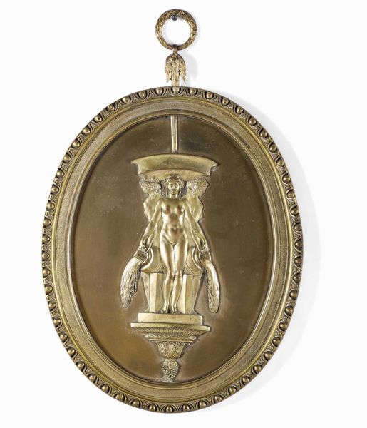 Coppia di placche in bronzo dorato. Francia, 1800 ca.  - Asta Dimore italiane  - Associazione Nazionale - Case d'Asta italiane