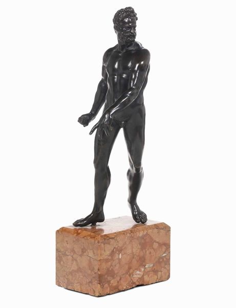 Scultura di Ercole in bronzo, da Giambologna. Fonditore del XVIII-XIX secolo  - Asta Dimore italiane  - Associazione Nazionale - Case d'Asta italiane