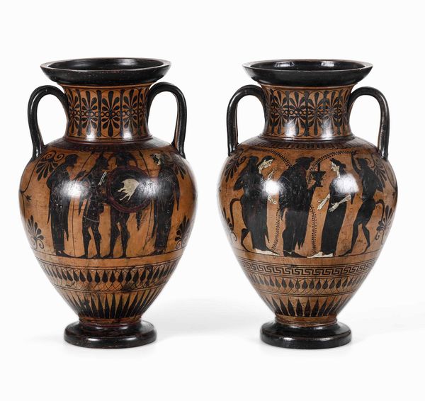 Coppia di crateri.<BR>Napoli, seconda met del XIX secolo  - Asta Dimore italiane  - Associazione Nazionale - Case d'Asta italiane