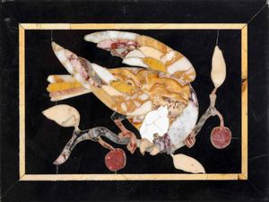 Gruppo di quattro placche a commessi di marmo  - Asta Dimore italiane  - Associazione Nazionale - Case d'Asta italiane