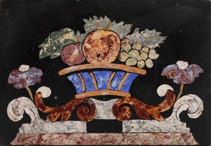 Scatola con coperchio decorato in scagliola, XX secolo  - Asta Dimore italiane  - Associazione Nazionale - Case d'Asta italiane