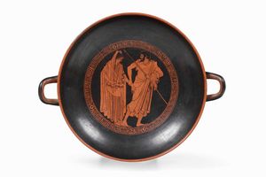 Coppa biansata<BR>Napoli, Manifattura Del Vecchio (?), verso la met del XIX secolo  - Asta Dimore italiane  - Associazione Nazionale - Case d'Asta italiane