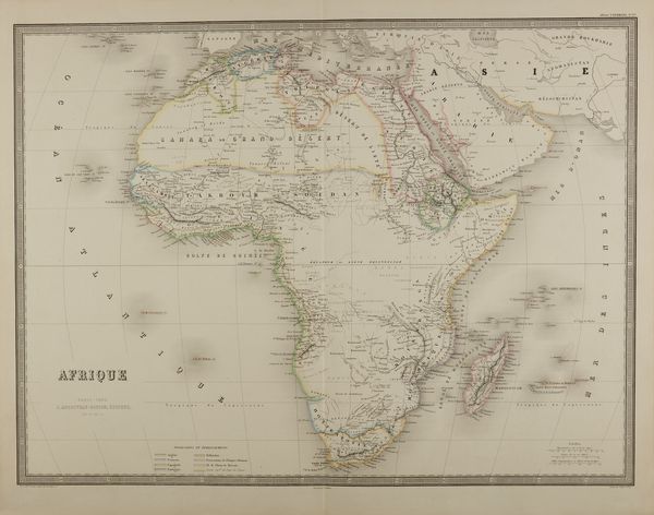 J. Andriveau - Goujon : Afrique, paris-1853Atlas universel n.37incisione acquaforte acquarellata  - Asta Asta 365 | ARTE AFRICANA, OCEANICA E DELLE AMERICHE - ARTE AFRICANA Tradizionale - Associazione Nazionale - Case d'Asta italiane
