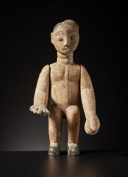 Ewe - Ghana : Scultura antropomorfa. legno duro a patina naturale, chiodi, pigmento nero.Segni d'uso.  - Asta Asta 365 | ARTE AFRICANA, OCEANICA E DELLE AMERICHE - ARTE AFRICANA Tradizionale - Associazione Nazionale - Case d'Asta italiane