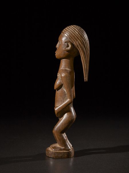 Tabwa - Repubblica Democratica del Congo : Figura femminile.Legno duro a patina lucida.Segni d'uso.  - Asta Asta 365 | ARTE AFRICANA, OCEANICA E DELLE AMERICHE - ARTE AFRICANA Tradizionale - Associazione Nazionale - Case d'Asta italiane