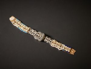Kuba - Repubblica democratica del Congo : Frammento di cintura.Rafia, perline e conchiglie.Ottimo stato di conservazione.  - Asta Asta 365 | ARTE AFRICANA, OCEANICA E DELLE AMERICHE - ARTE AFRICANA Tradizionale - Associazione Nazionale - Case d'Asta italiane