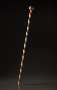 Zulu - Sudafrica : Mazza da guerra ed insegna di rango.Legno duro a patina naturale, metallo.Difetti e segni d'uso.  - Asta Asta 365 | ARTE AFRICANA, OCEANICA E DELLE AMERICHE - ARTE AFRICANA Tradizionale - Associazione Nazionale - Case d'Asta italiane