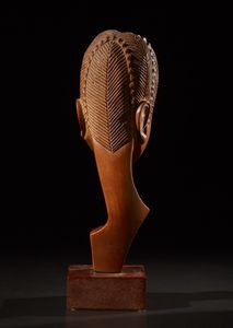 Diansivika : Testa femminile. legno, met� '900  - Asta Asta 365 | ARTE AFRICANA, OCEANICA E DELLE AMERICHE - ARTE AFRICANA Tradizionale - Associazione Nazionale - Case d'Asta italiane
