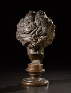 AUTORE NON IDENTIFICATO : Scultura di testa.Bronzo.  - Asta Asta 365 | ARTE AFRICANA, OCEANICA E DELLE AMERICHE - ARTE AFRICANA Tradizionale - Associazione Nazionale - Case d'Asta italiane